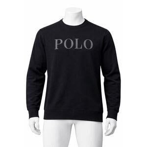 Polo Ralph Lauren Sweatshirt Men’s Large Black Big Logo Crewneck Pullover